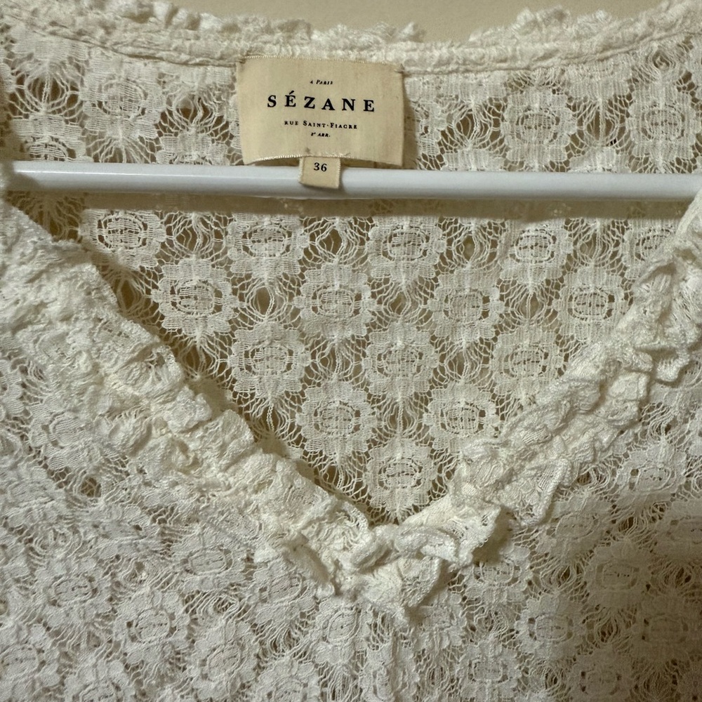 Sezane lace Leonora Blouse - Picture 3 of 10